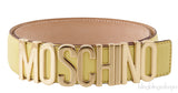 Yellow Logo Leather Belt