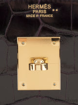 Birkin 30 Prunoir Crocodile Lisse GHW