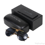 Linda Farrow LFL461 Black & Gold Aviator Sunglasses