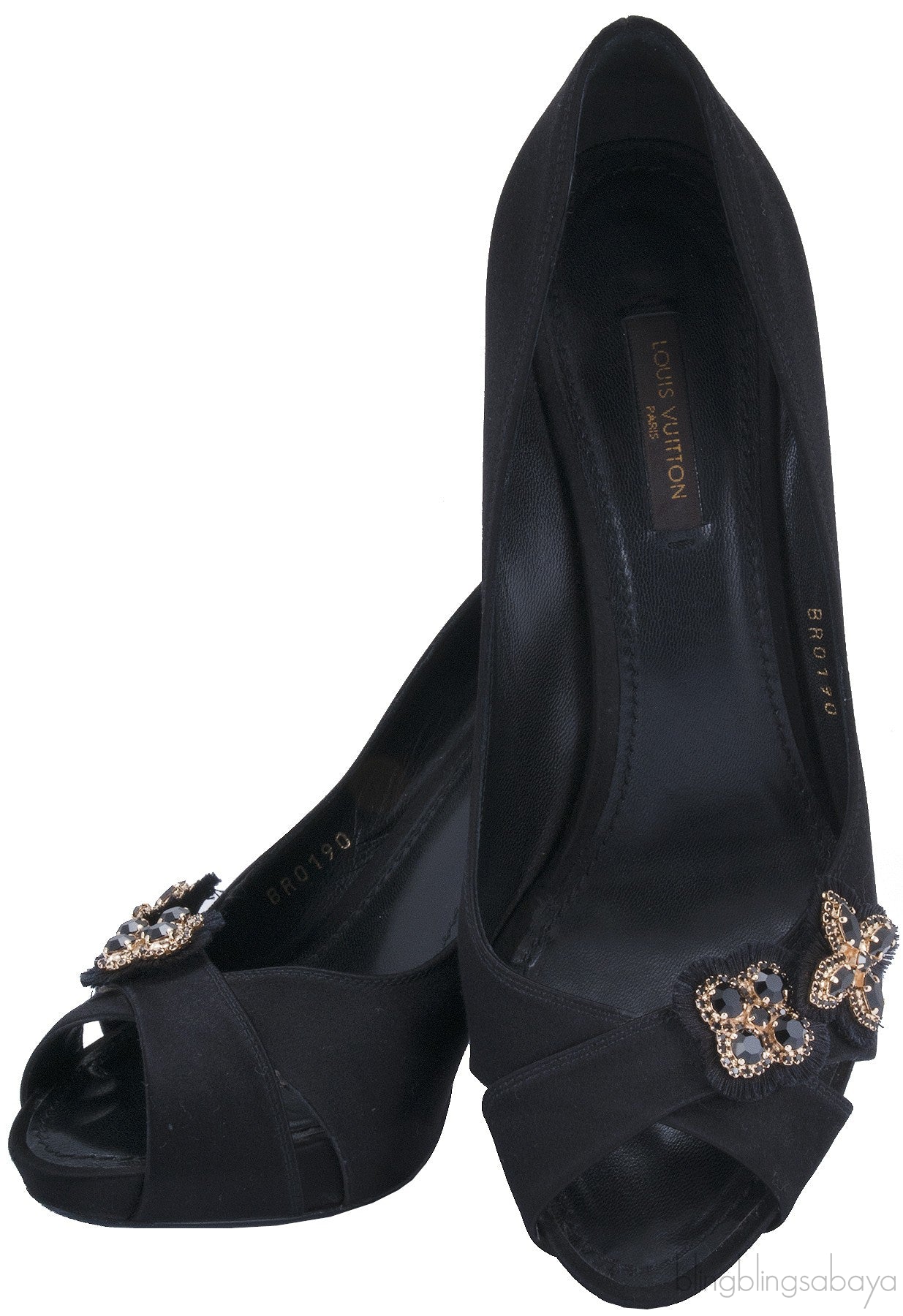 Black Satin Crisscross Pump