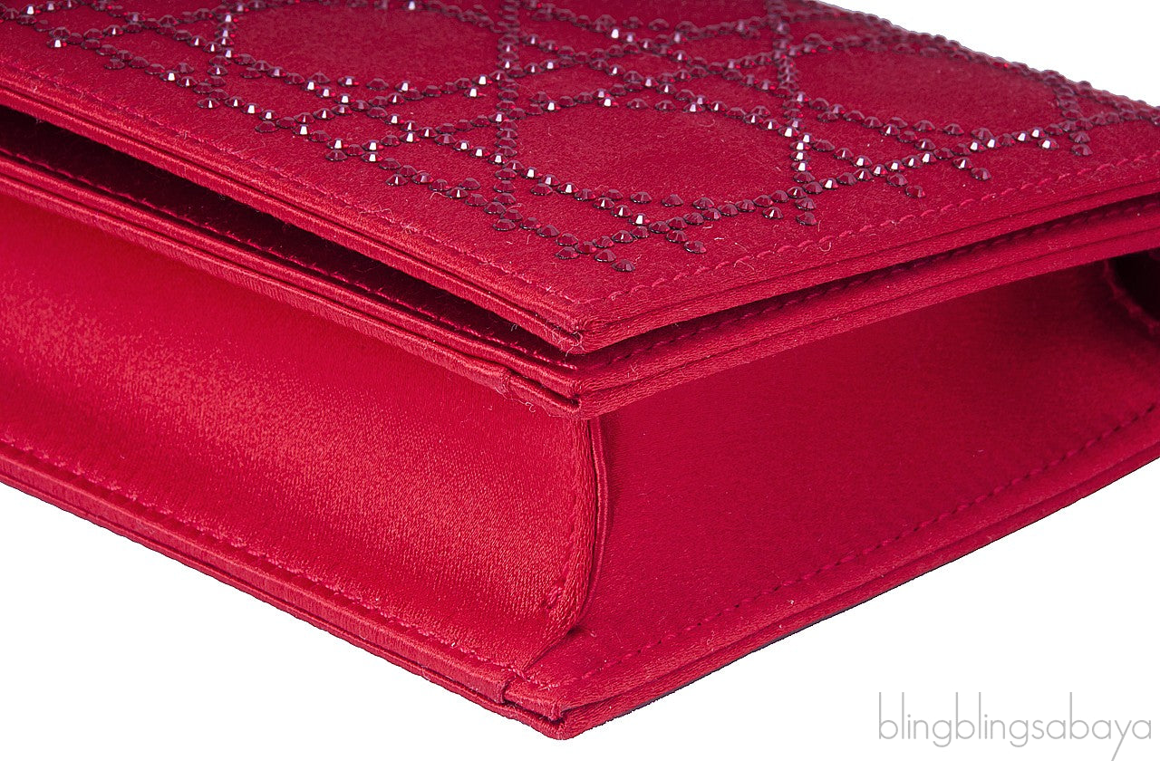 Red Strass Evening Shoulder Clutch