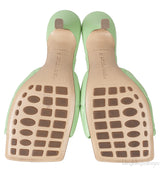 Mint Green Nappa Quilted Lido Mule Sandals