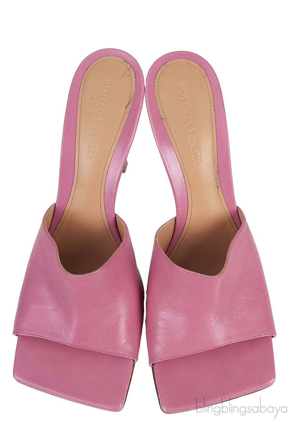 Pink Stretch Leather Sandals