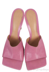 Pink Stretch Leather Sandals