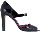 Black Patent Strap Heels