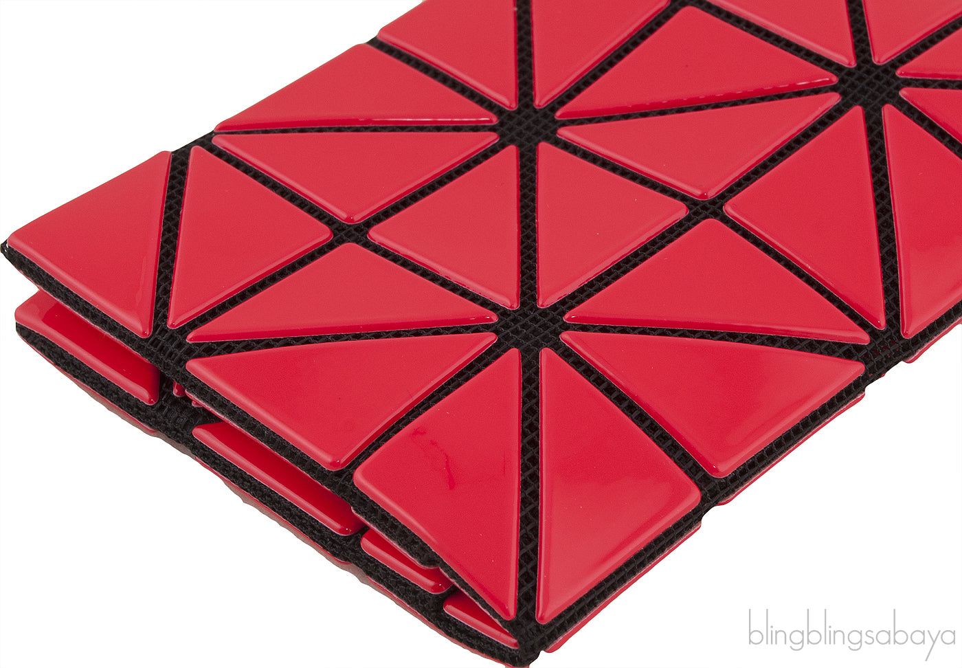 Red Geometric Card Holder