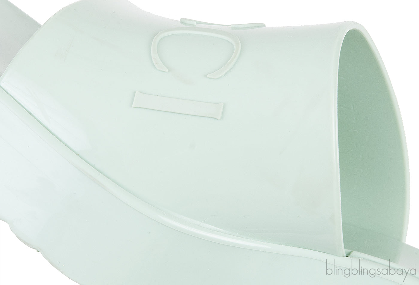 Gucci Rubber Slide Pastel Green Sandals