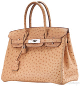 Birkin 30 Gold Ostrich PHW