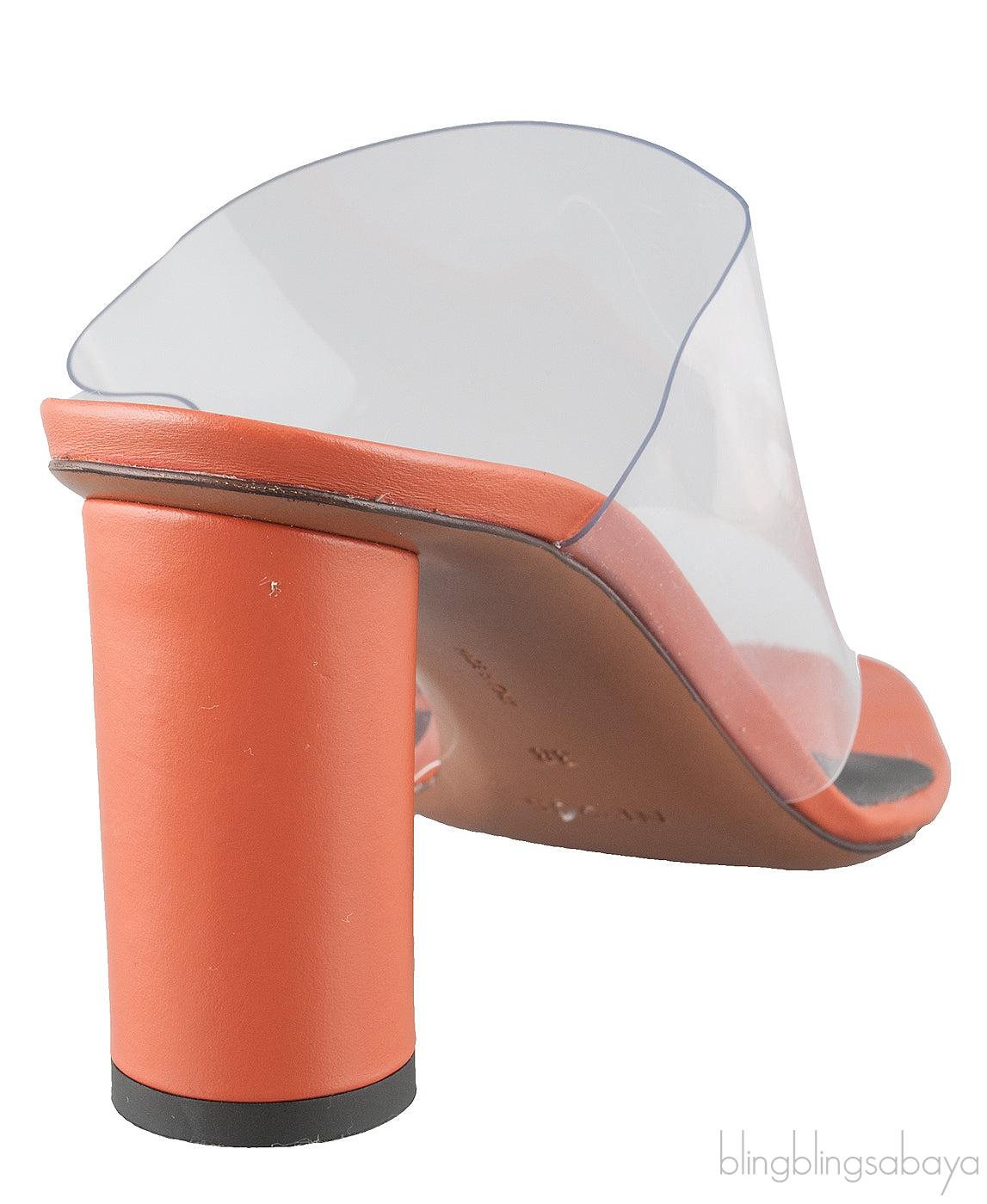 Brown PVC One Finger Slide Mule