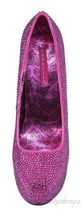 Hot Pink Rhinestone Pump