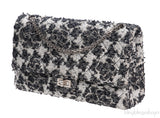 Chanel 2.55 Reissue Camellia Tweed Black and White Flap Bag