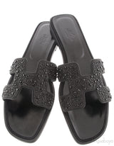 Black Oran Strass Sandals
