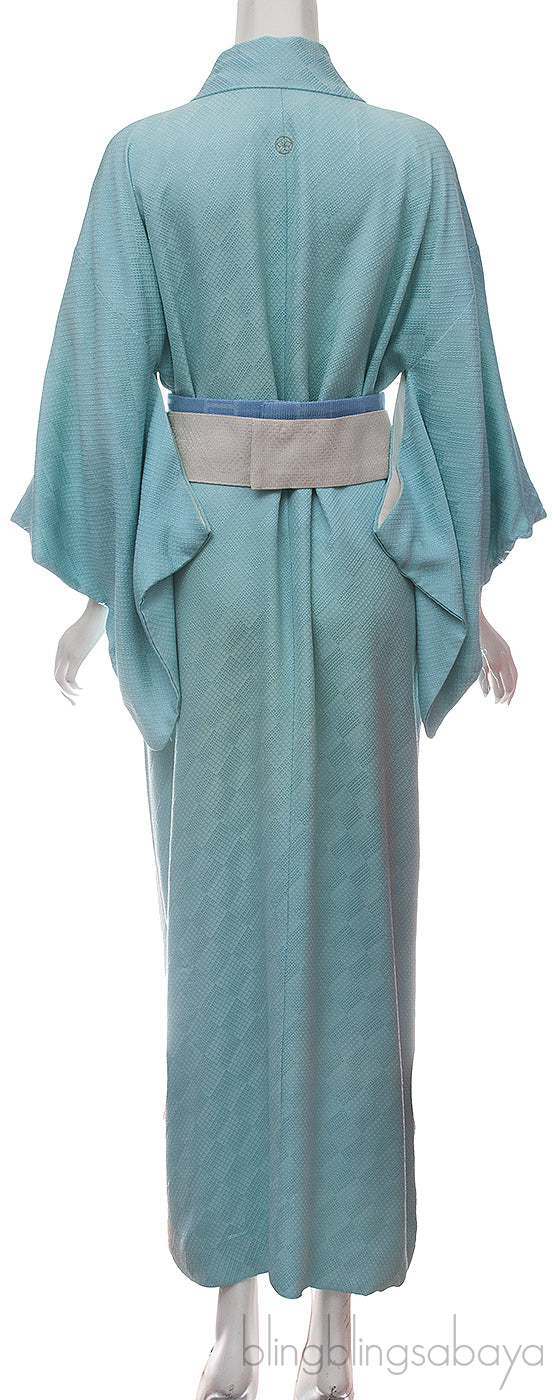 Turquoise Textured Kimono