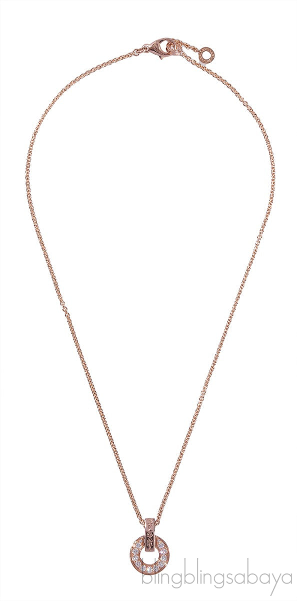 Bvlgari Diamond Necklace 18kt Rose Gold