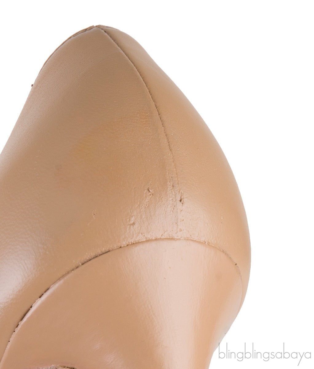 Nude Pointed Toe Heels