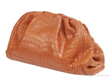 Bottega Veneta The Pouch Camel Croc Clutch