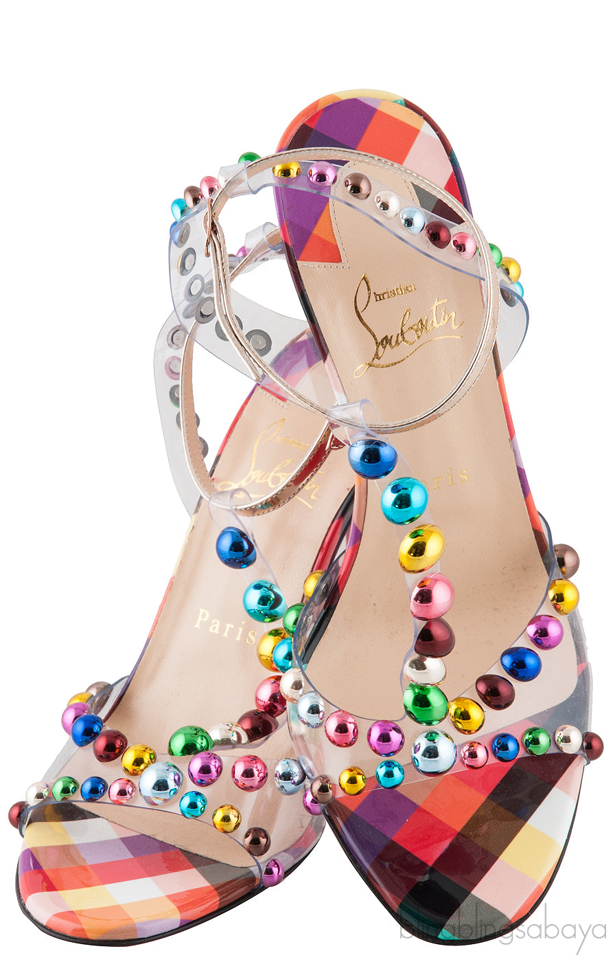 Multicolor Bead PVC Heels