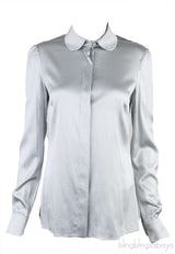 Metallic Grey Long Sleeve Shirt