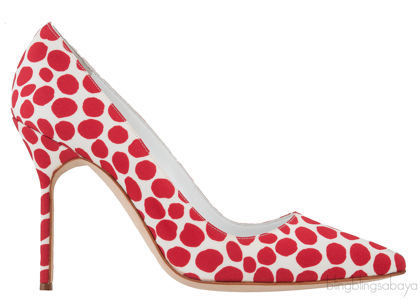 Polka Dot Pointed Toe Heels