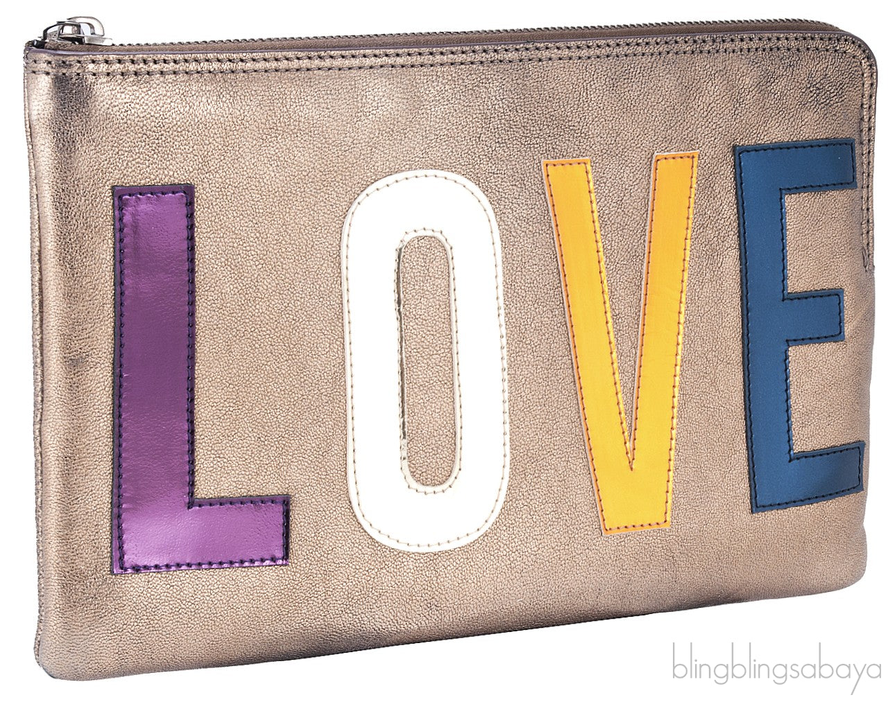 Zip \"LOVE\" Clutch