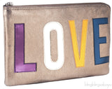 Zip \"LOVE\" Clutch