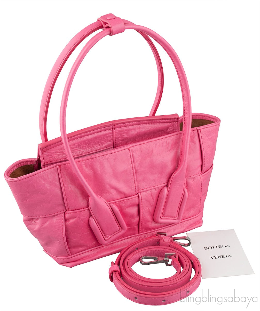 Pink Arco Mini Leather Tote