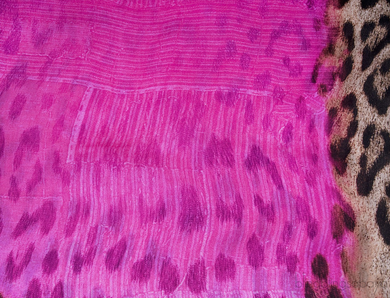 Pink Leopard Voile Scarf