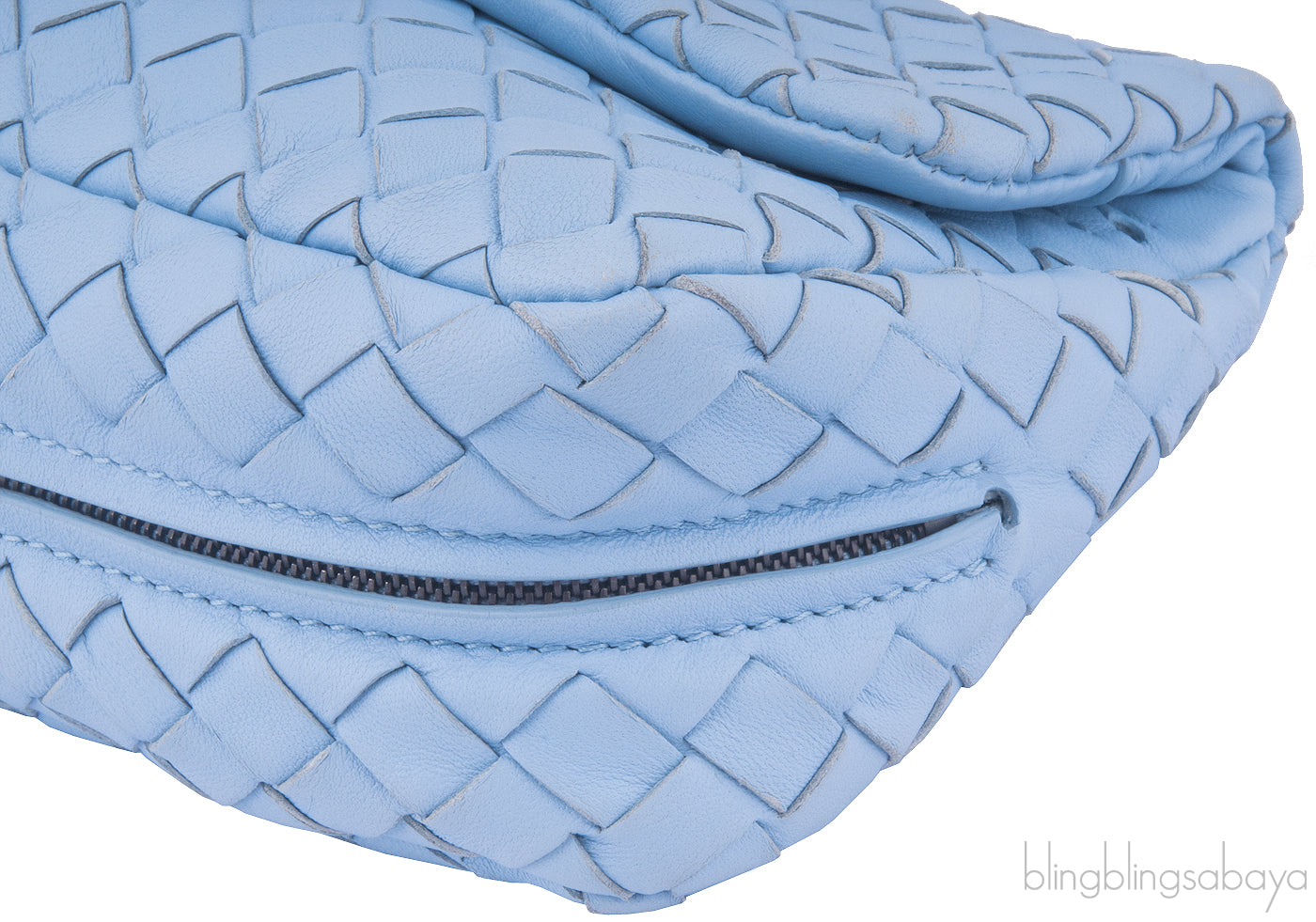 Light Blue Intrecciato Mini Bag*
