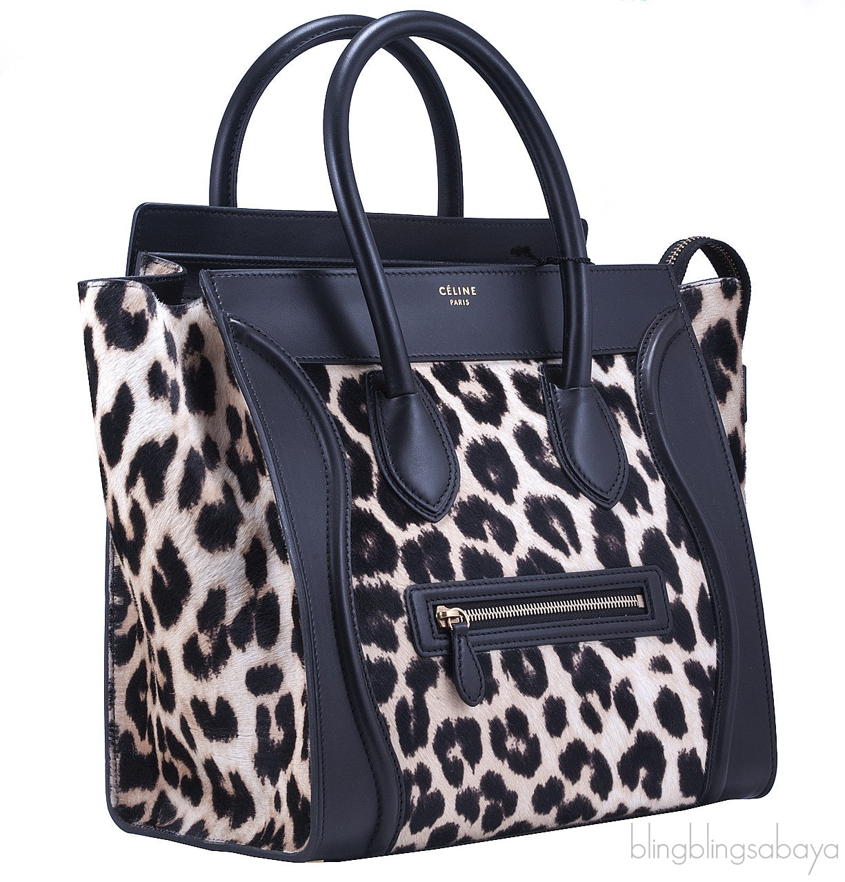 Mini Luggage Leopard Pony Hair