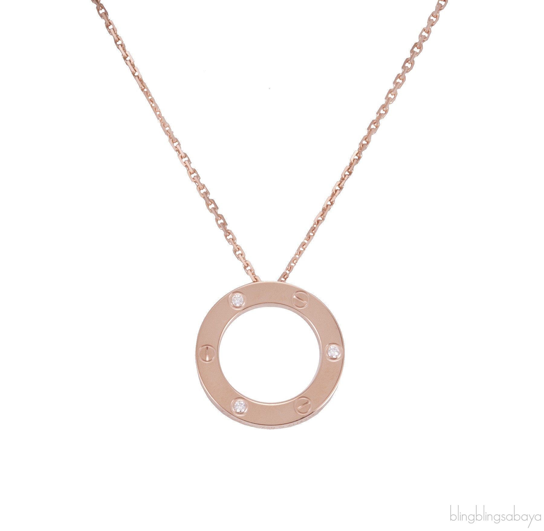 Love Diamond Rose Gold Necklace