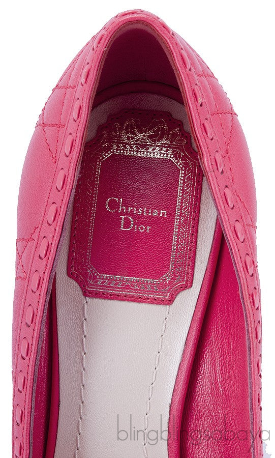 Cannage Quilted Leather Bow Pump