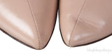 Nude Pointed Toe Leather Boots