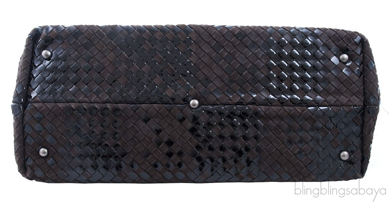 Liquid Intrecciato Brown Tote