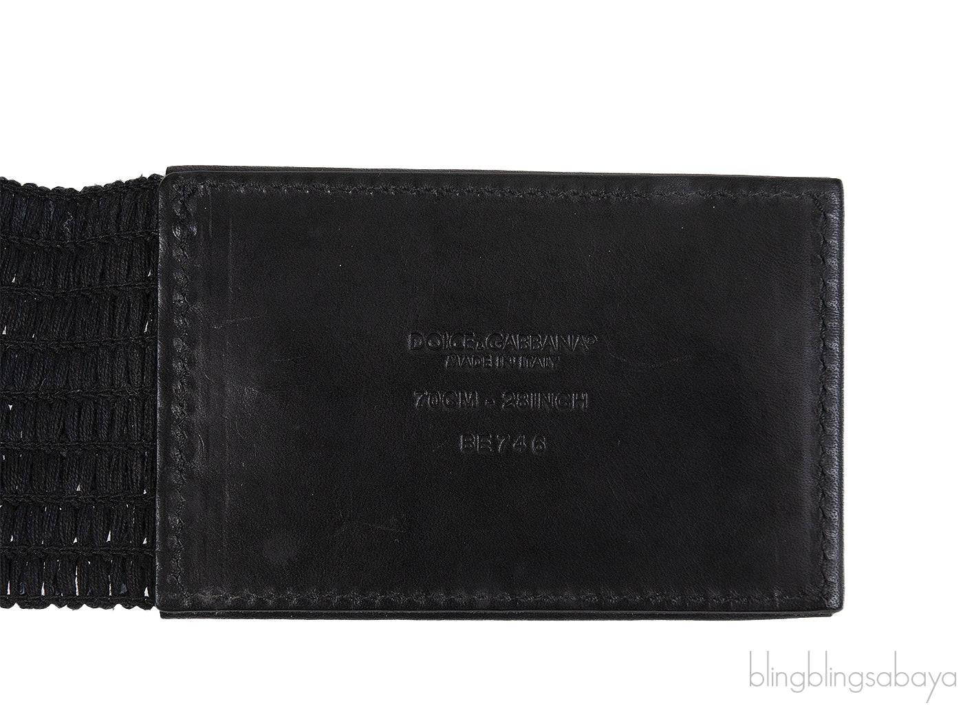 Dolce & Gabbana Black Elastic Waist Belt