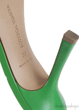 Bottega Veneta Green Stretch Leather Sandals