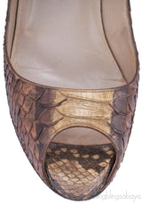 Cosmo 120 Python Peep Toe Pump