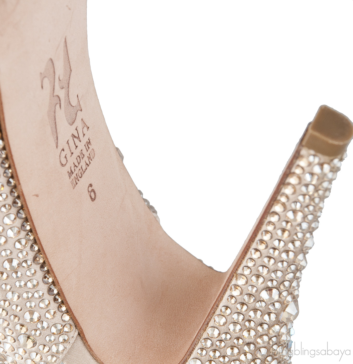 Gold Crystal Platform Heels