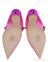 Jimmy Choo Bing Fuchsia PVC 100 mm Crystal Mule