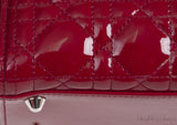 Lady Dior Red Patent Quilted Bag PHW