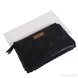 Nina Ricci Black Pleated Trim Clutch