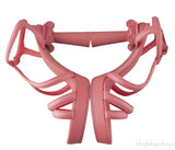 Parthenon Grecian Gladiator Column Heels Coral Pink