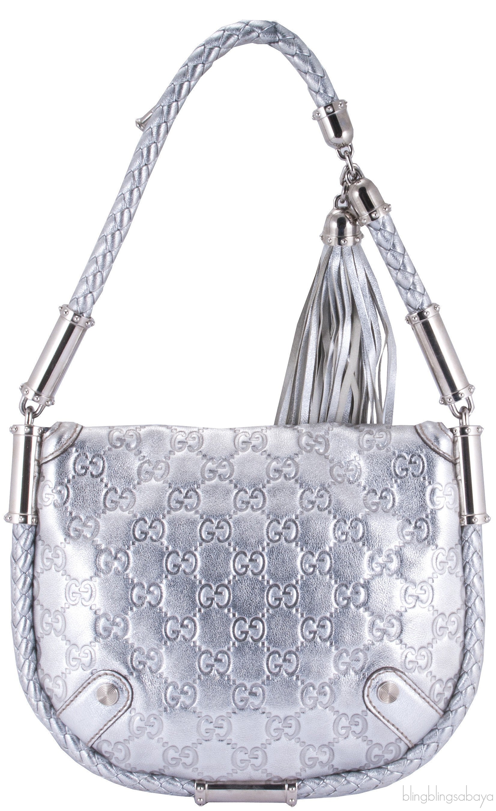 Silver Metallic Small Shoulder Bag