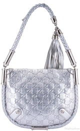 Silver Metallic Small Shoulder Bag
