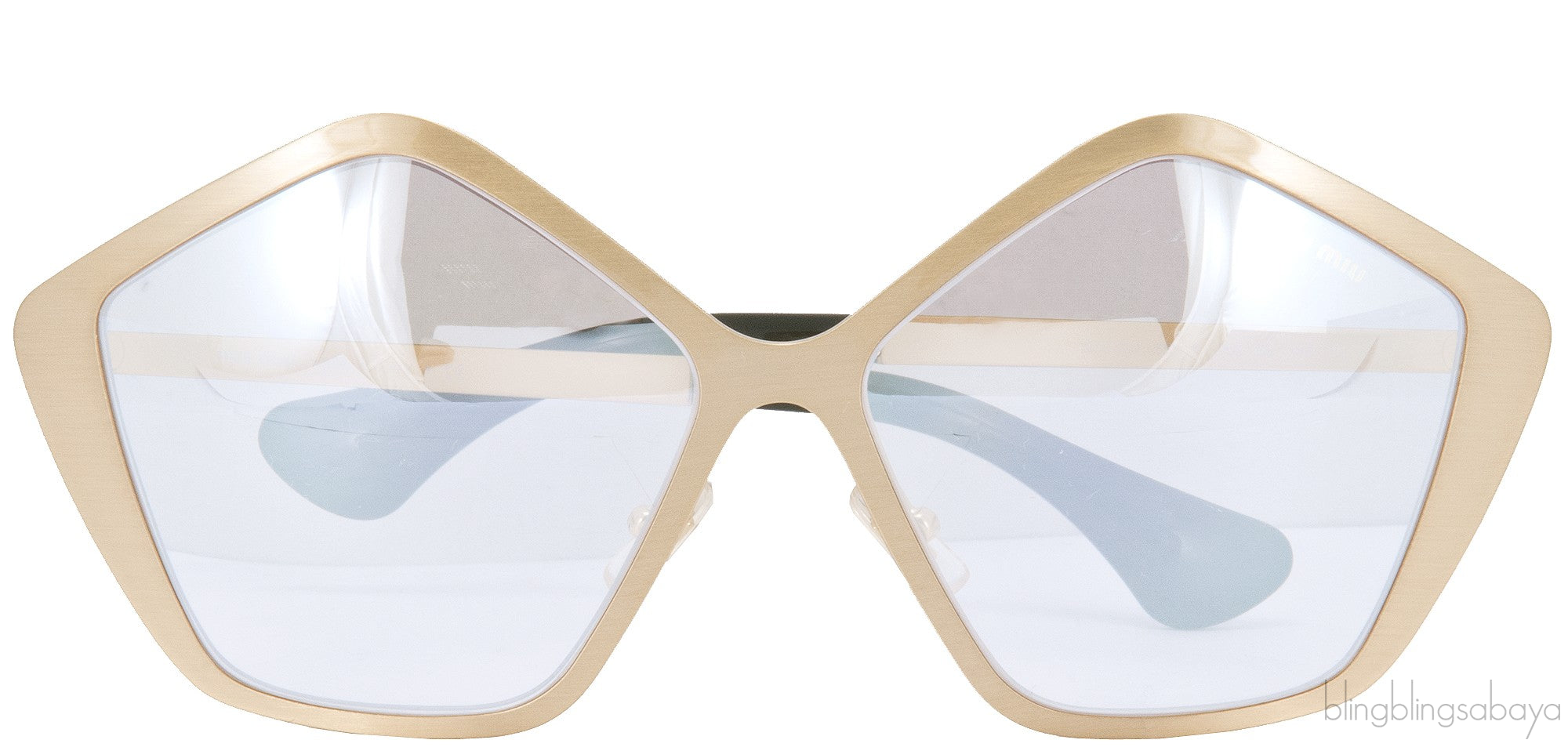 SMU53N Geometric Gold Sunglasses