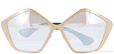 SMU53N Geometric Gold Sunglasses