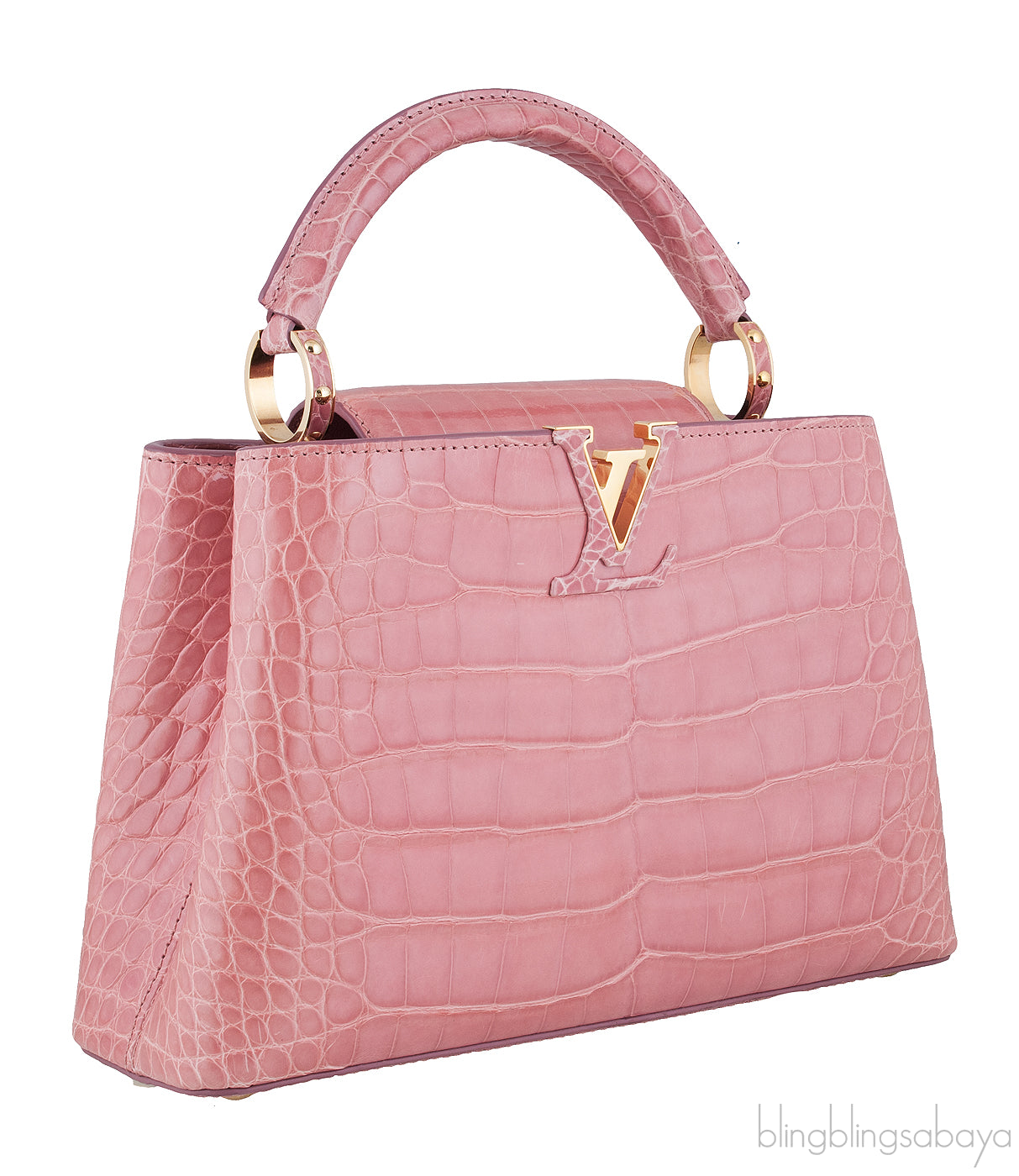 Capucines Vieux Rose Crocodile BB