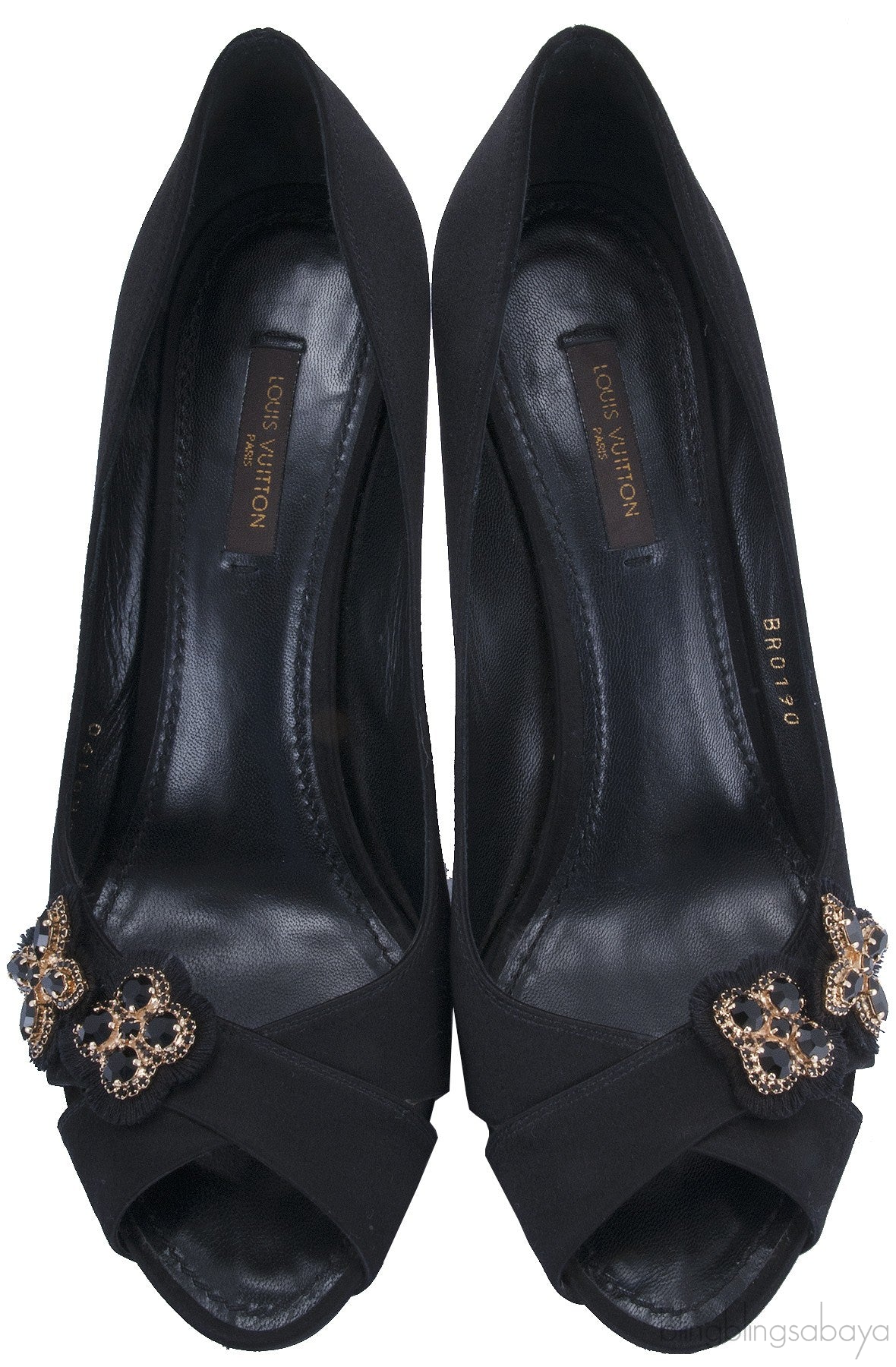 Black Satin Crisscross Pump