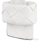 Bottega Veneta White Lido Intrecciato Mules 38