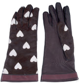 Jenny Heartprinted Calf Hair Gloves
