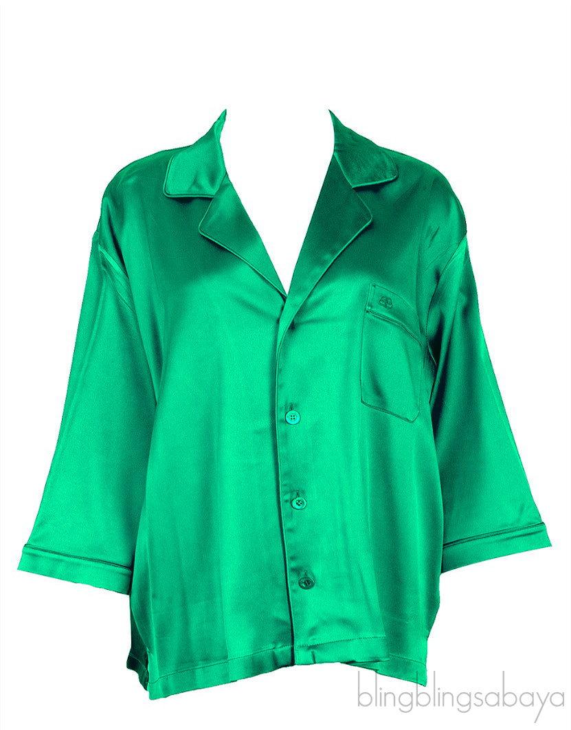 Green Plain Long Sleeve Shirt
